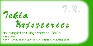 tekla majszterics business card